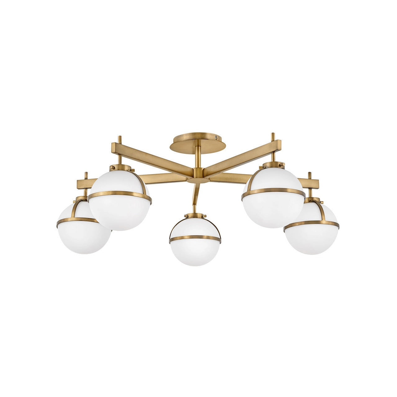 Hinkley - 39674HB - LED Semi-Flush Mount - Hollis - Heritage Brass
