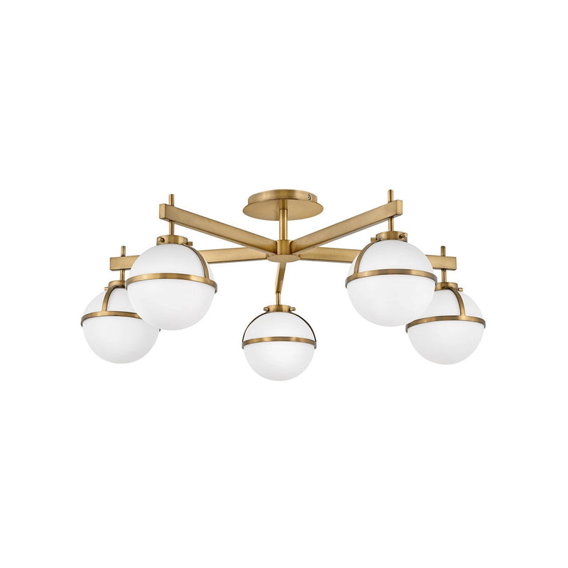 Hinkley - 39674HB - LED Semi-Flush Mount - Hollis - Heritage Brass