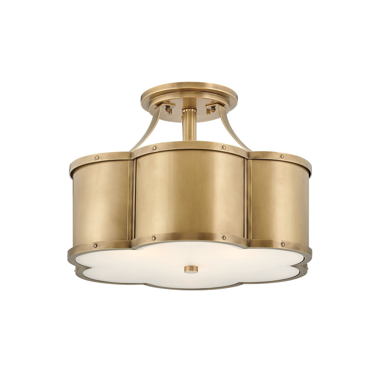 Hinkley - 4444HB - LED Semi-Flush Mount - Chance - Heritage Brass