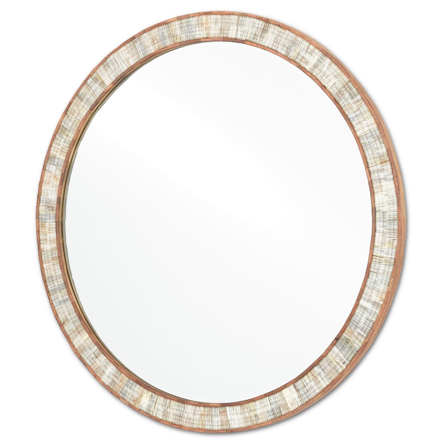 Currey and Company - 1000-0070 - Mirror - Hyson - Chiseled Horn/Natural/Mirror