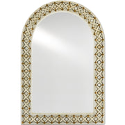Currey and Company - 1000-0089 - Mirror - Ellaria - Natural Bone/Brass/Mirror
