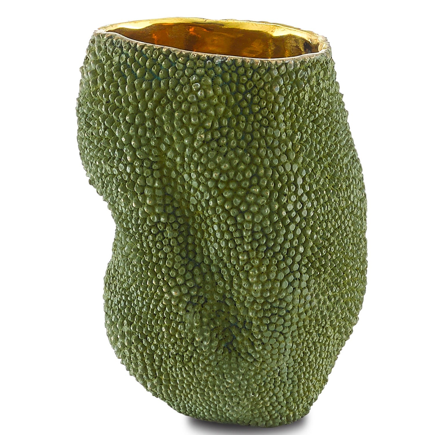 Currey and Company - 1200-0287 - Vase - Jackfruit Collection - Green/Gold
