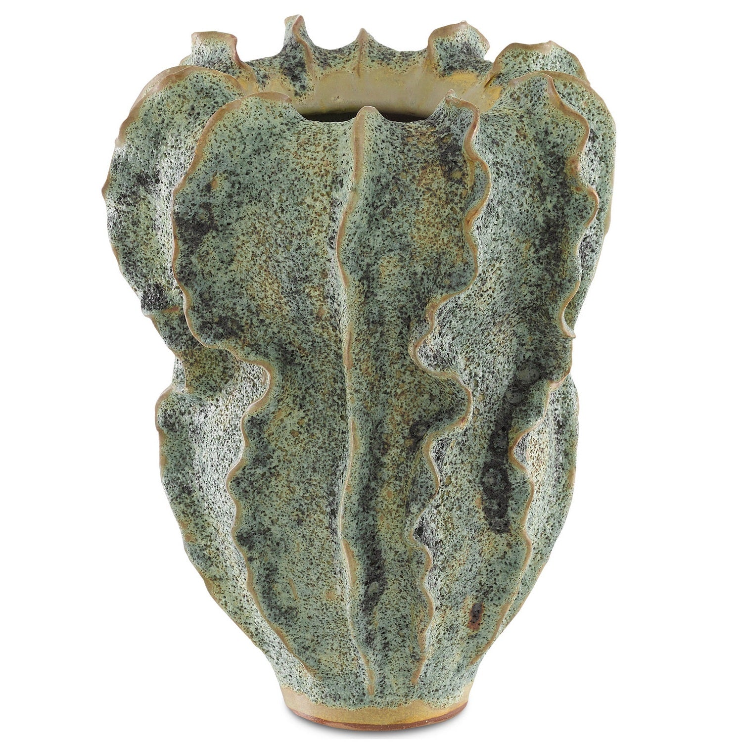 Currey and Company - 1200-0298 - Vase - Sunken Boat Collection - Moss Green