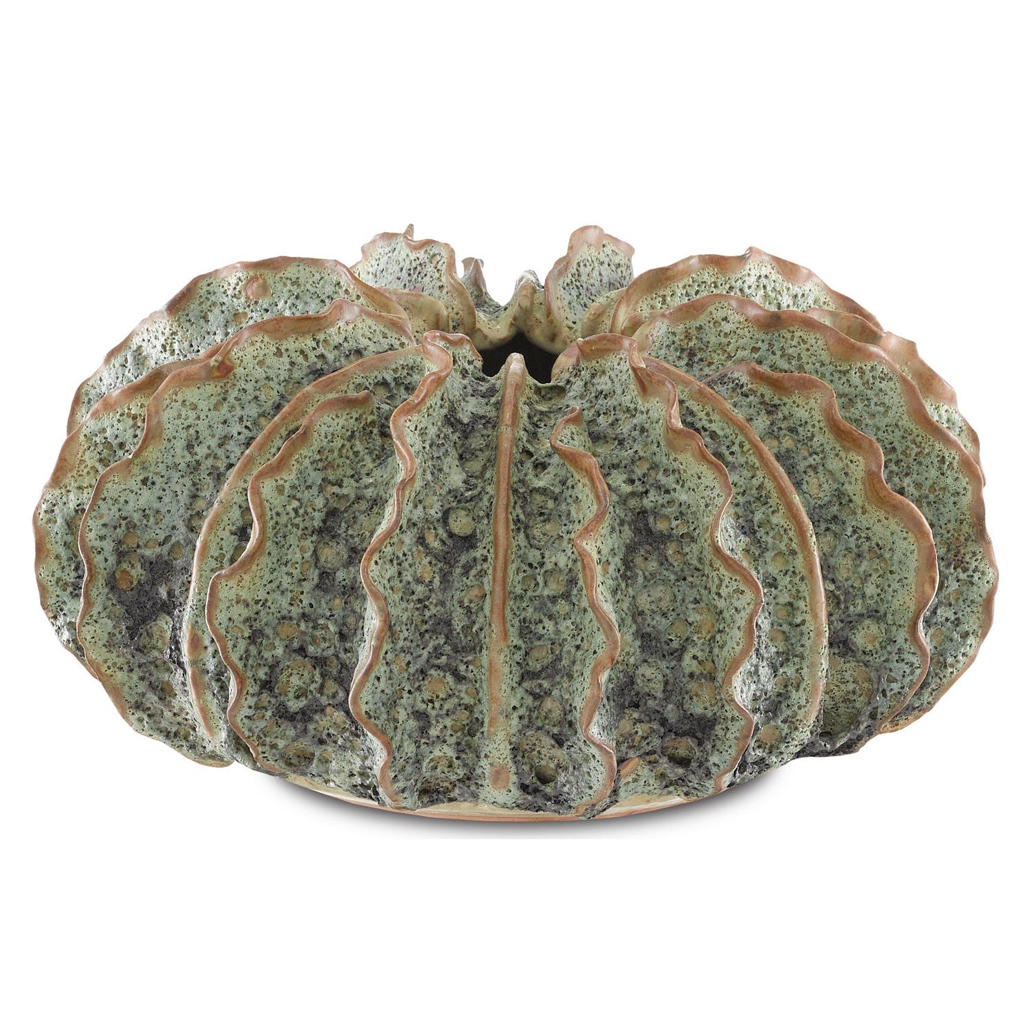 Currey and Company - 1200-0300 - Vase - Sunken Boat Collection - Moss Green