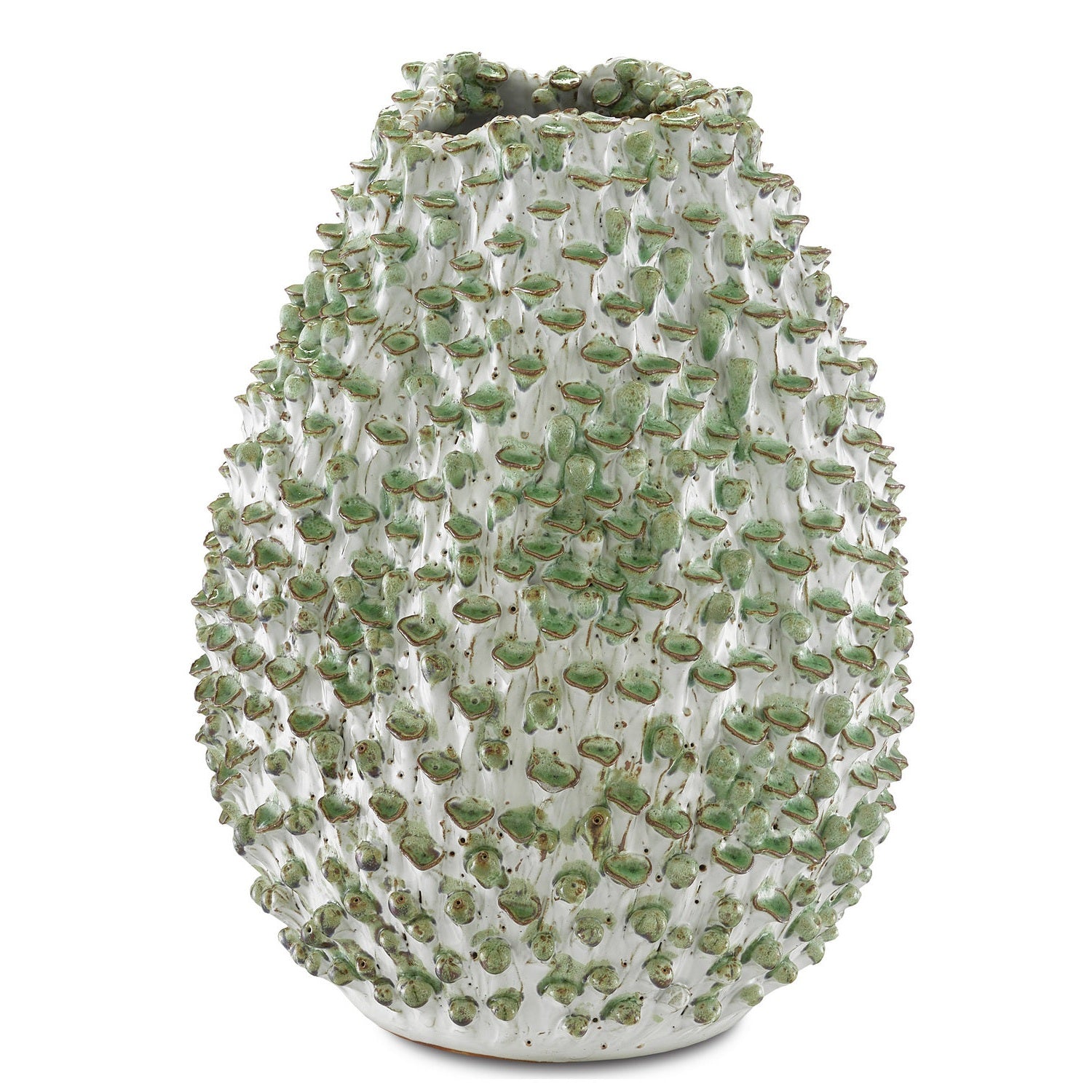 Currey and Company - 1200-0301 - Vase - Milione Collection - White/Green