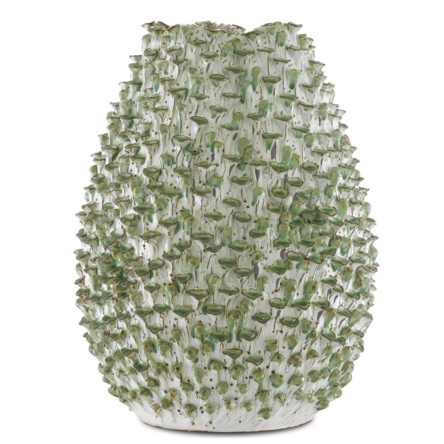 Currey and Company - 1200-0302 - Vase - Milione Collection - White/Green