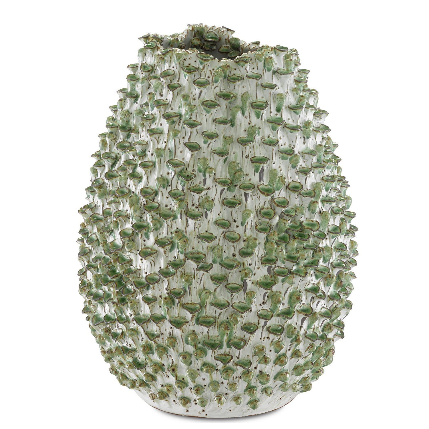 Currey and Company - 1200-0302 - Vase - Milione Collection - White/Green