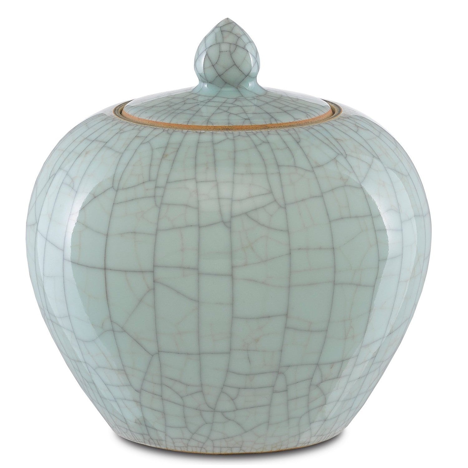 Currey and Company - 1200-0331 - Jar - Maiping Collection - Celadon Crackle