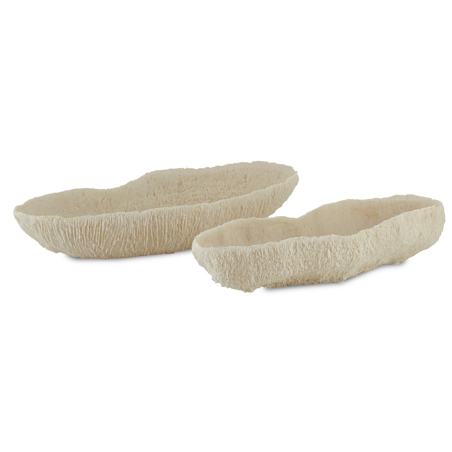 Currey and Company - 1200-0354 - Tray Set of 2 - Island Ivory Tray Set of 2 - Ivory