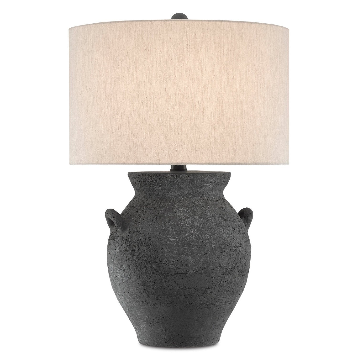 Currey and Company - 6000-0537 - One Light Table Lamp - Anza Black Table Lamp - Black Ash/Satin Black