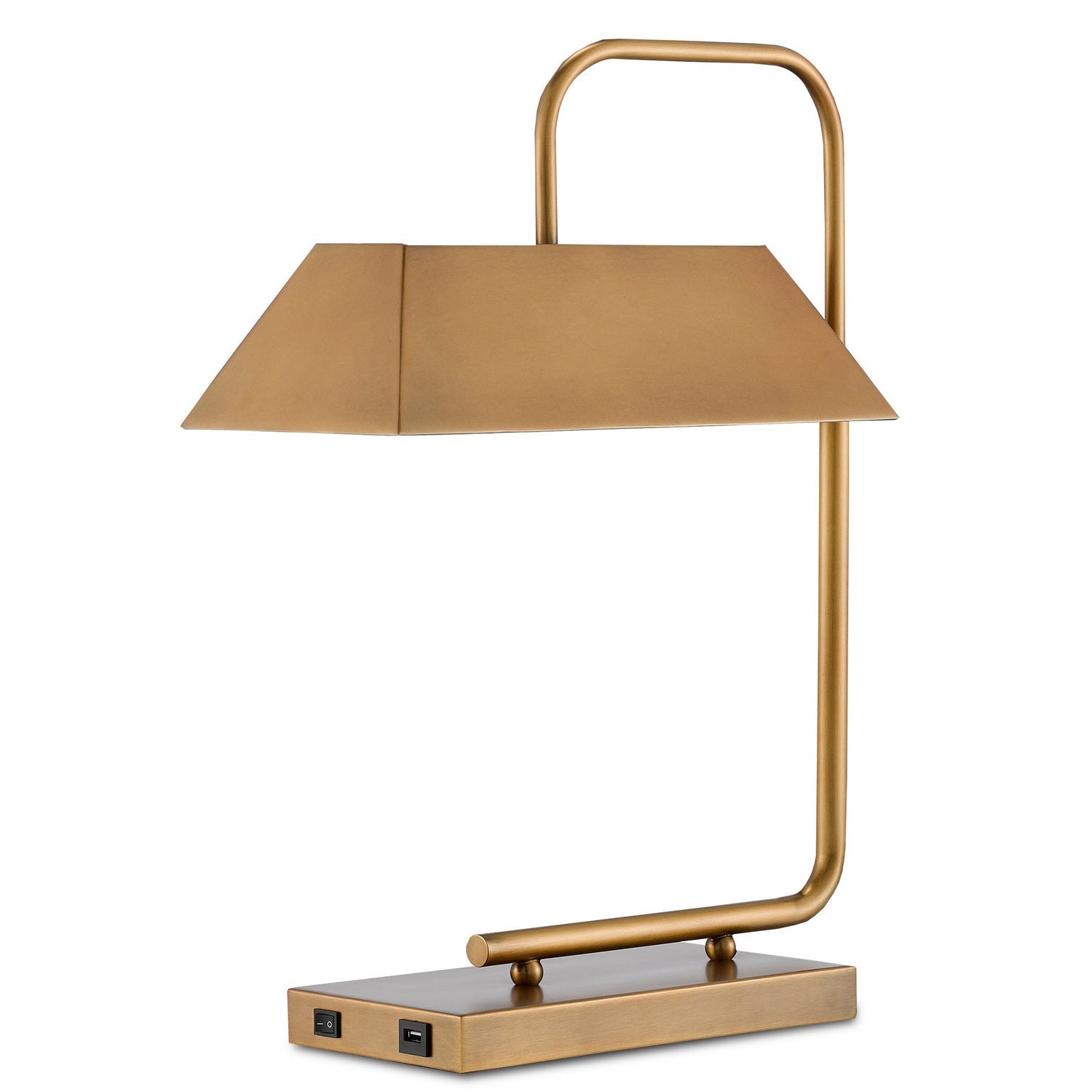 Currey and Company - 6000-0565 - Two Light Table Lamp - Hoxton Collection - Light Antique Brass