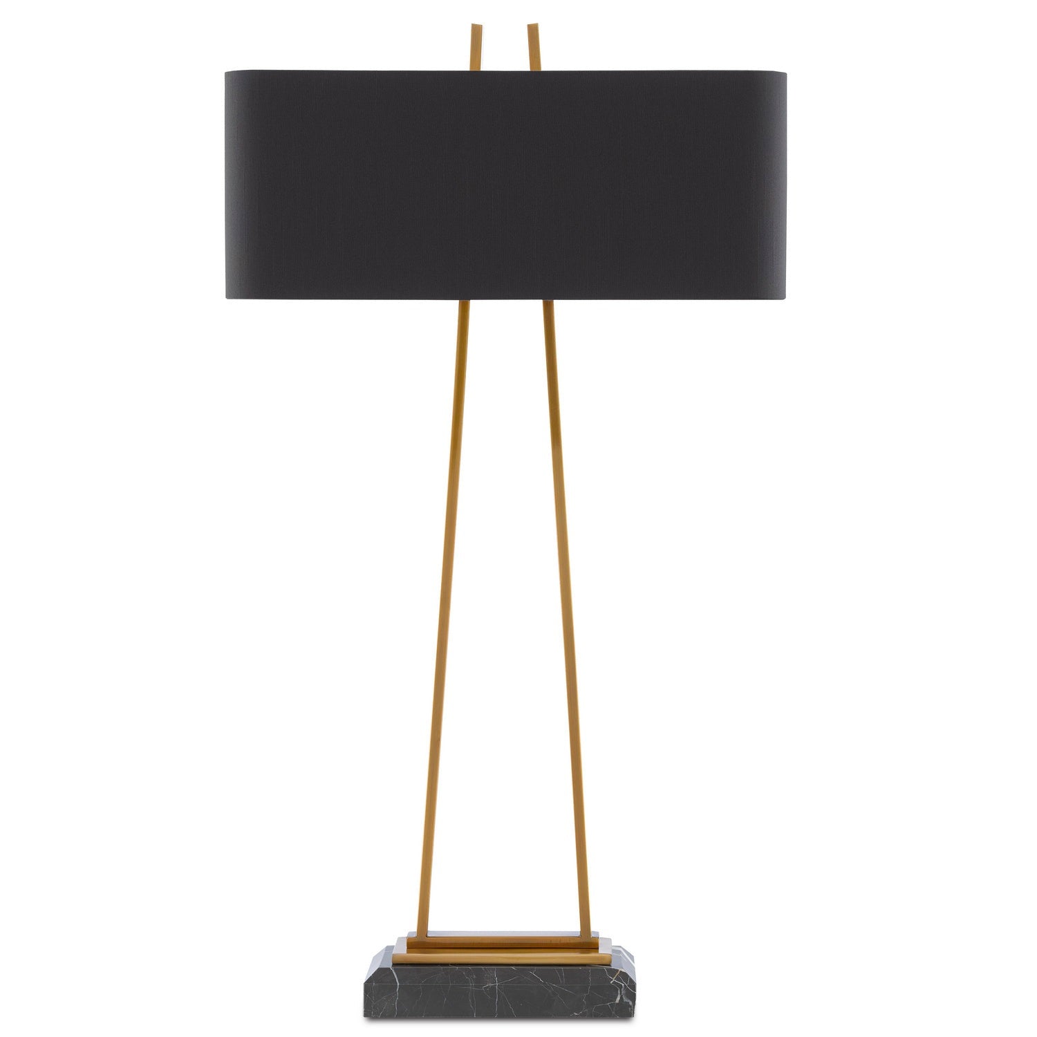 Currey and Company - 6000-0566 - Two Light Table Lamp - Adorn Collection - Antique Brass/Black