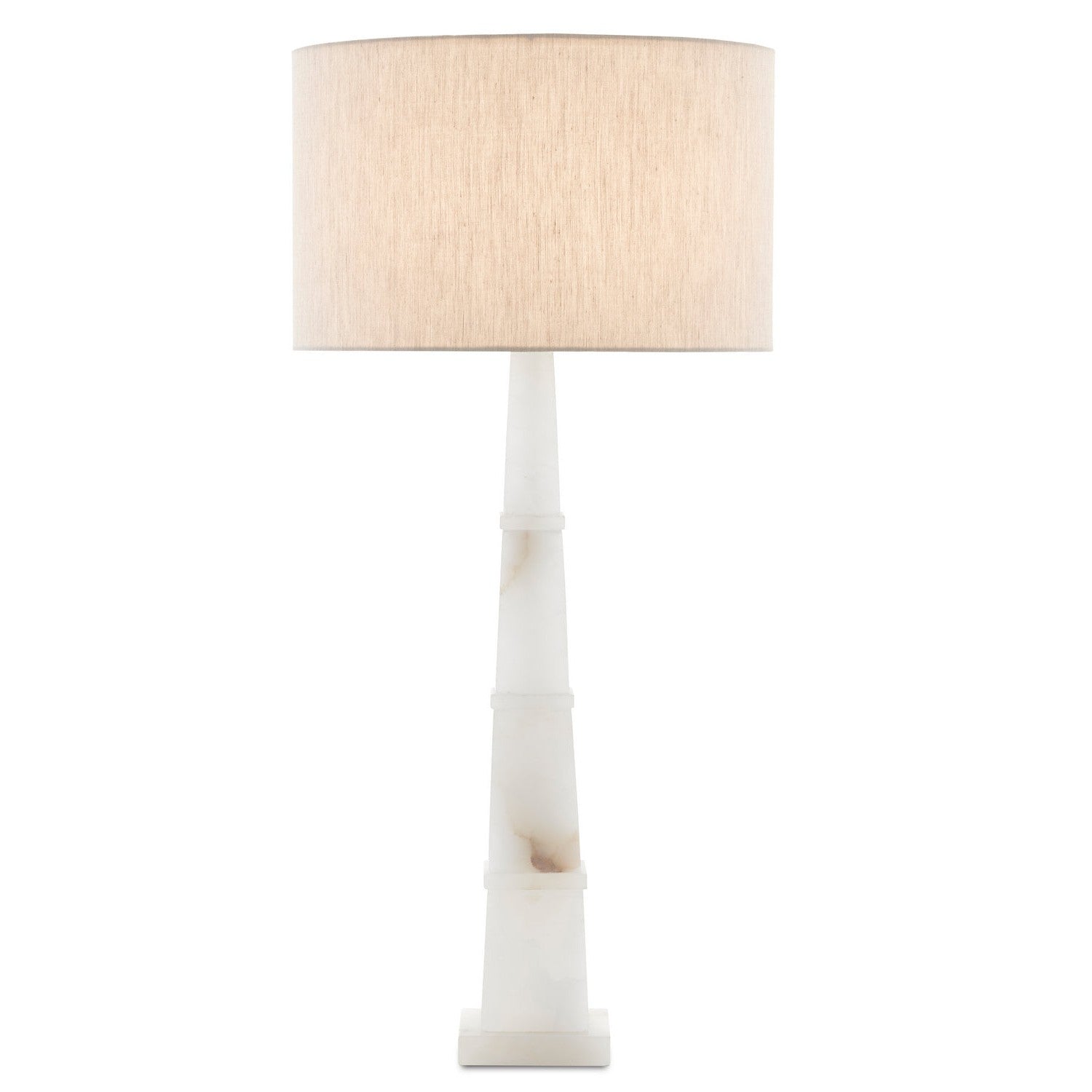 Currey and Company - 6000-0595 - One Light Table Lamp - Alabastro White Table Lamp - Alabaster/Polished Nickel