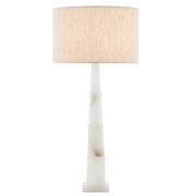 Currey and Company - 6000-0595 - One Light Table Lamp - Alabastro White Table Lamp - Alabaster/Polished Nickel