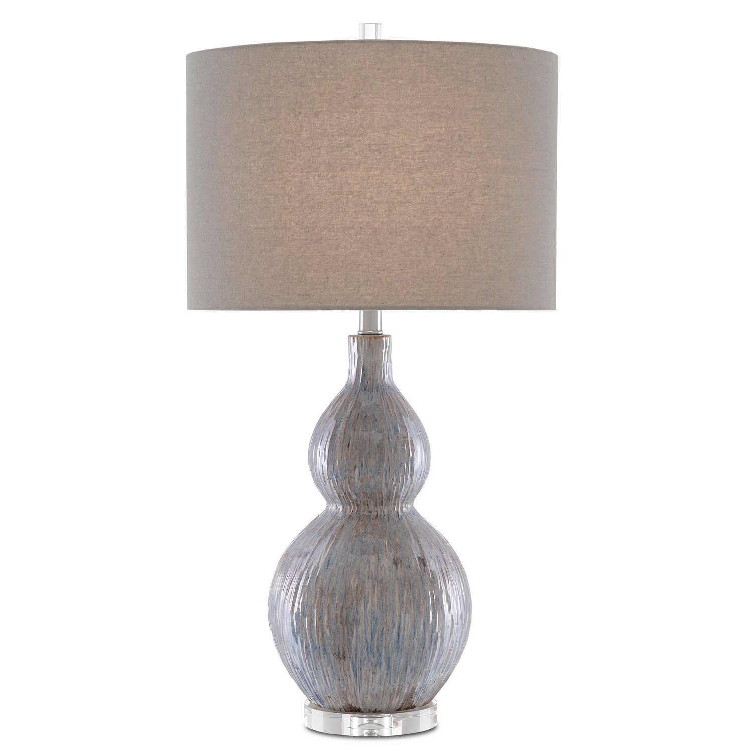 Currey and Company - 6000-0610 - One Light Table Lamp - Idyll Table Lamp - Gray/Blue/Taupe/Clear