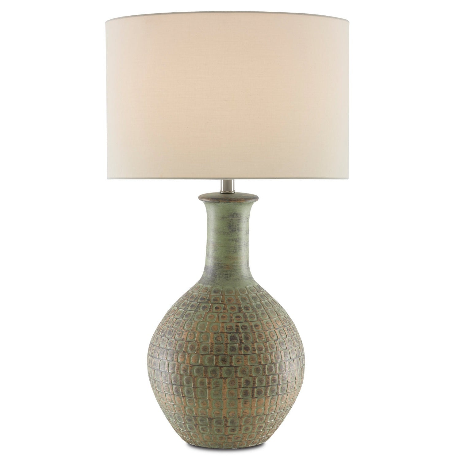 Currey and Company - 6000-0611 - One Light Table Lamp - Loro Green Table Lamp - Dark Moss Green/Gold