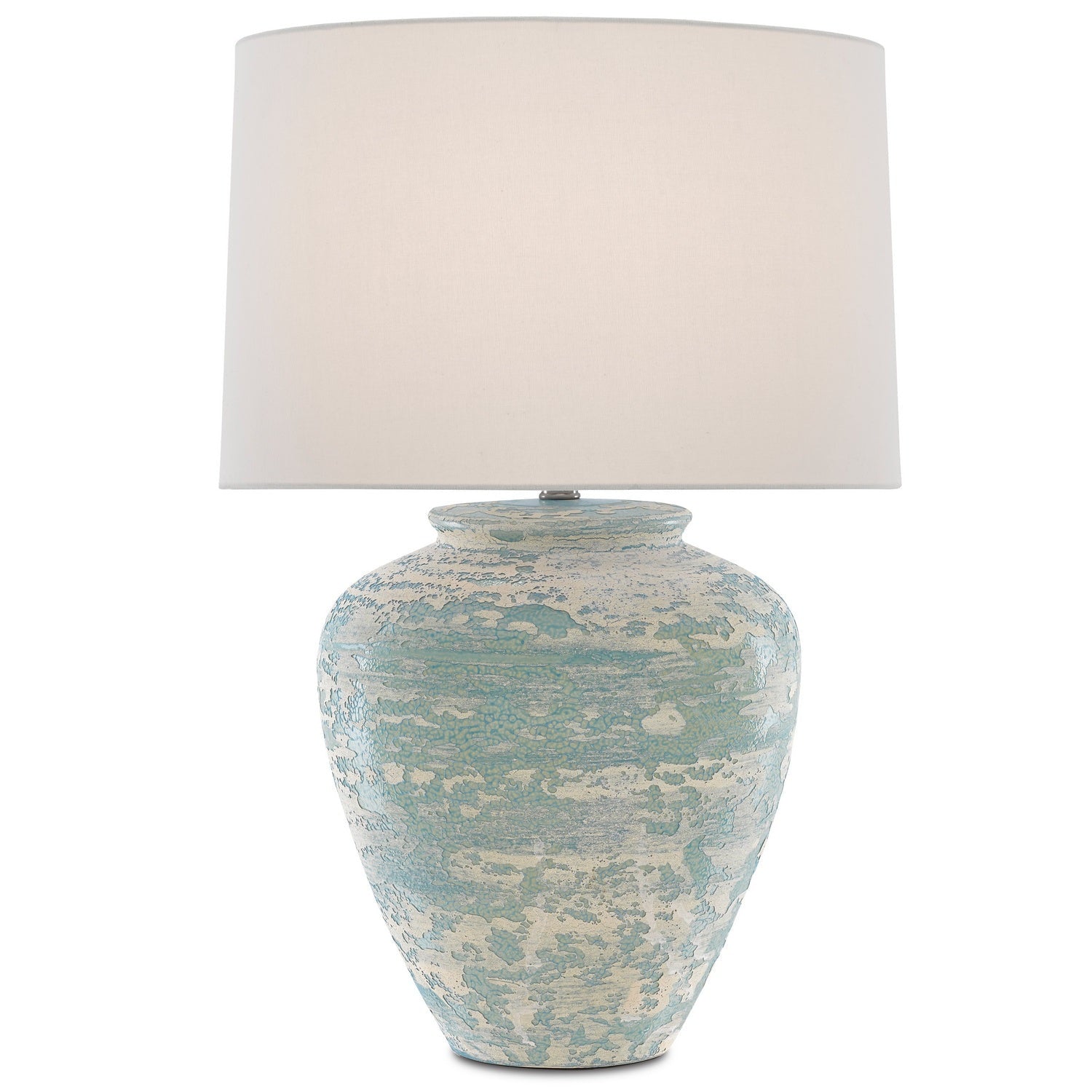 Currey and Company - 6000-0617 - One Light Table Lamp - Mimi Collection - Aqua/Cream