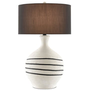 Currey and Company - 6000-0622 - One Light Table Lamp - Nabdean White Table Lamp - Cream/Black/Blacksmith
