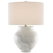 Currey and Company - 6000-0623 - One Light Table Lamp - Kalossi White Table Lamp - White/Gray/Contemporary Silver Leaf