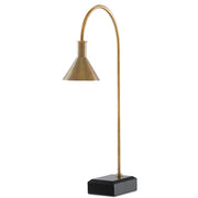 Currey and Company - 6000-0628 - One Light Table Lamp - Thayer Brass Desk Lamp - Vintage Brass/Black