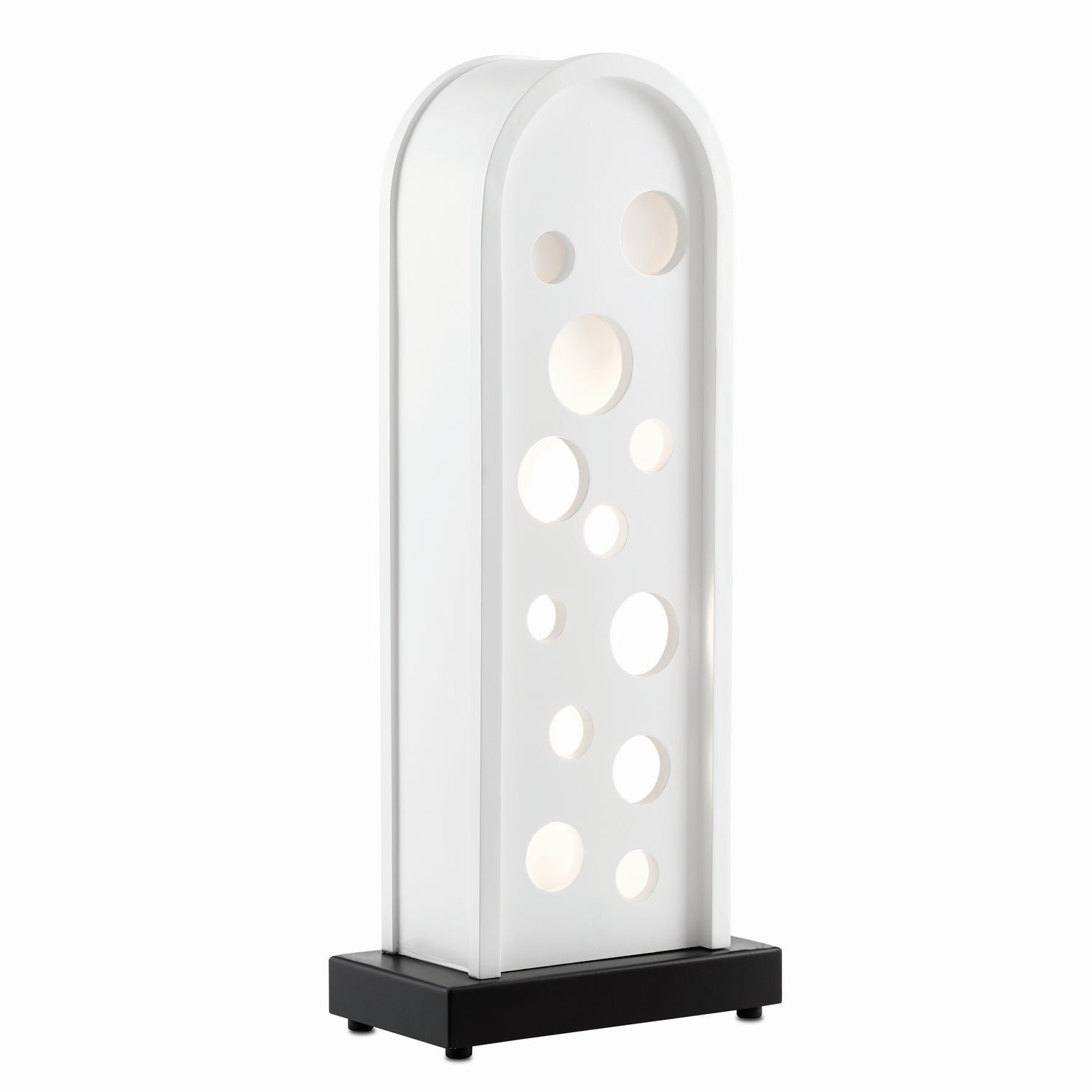Currey and Company - 6000-0636 - One Light Table Lamp - Lapidus Collection - Sugar White/Satin Black