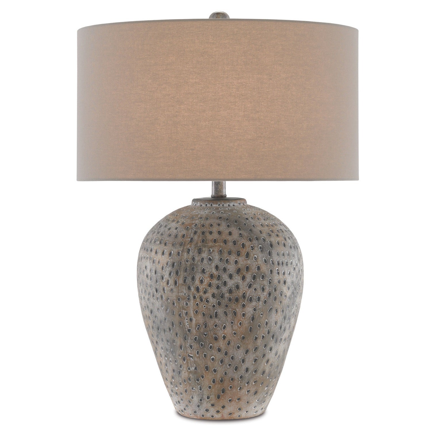 Currey and Company - 6000-0638 - One Light Table Lamp - Junius Gray Table Lamp - Earth Gray
