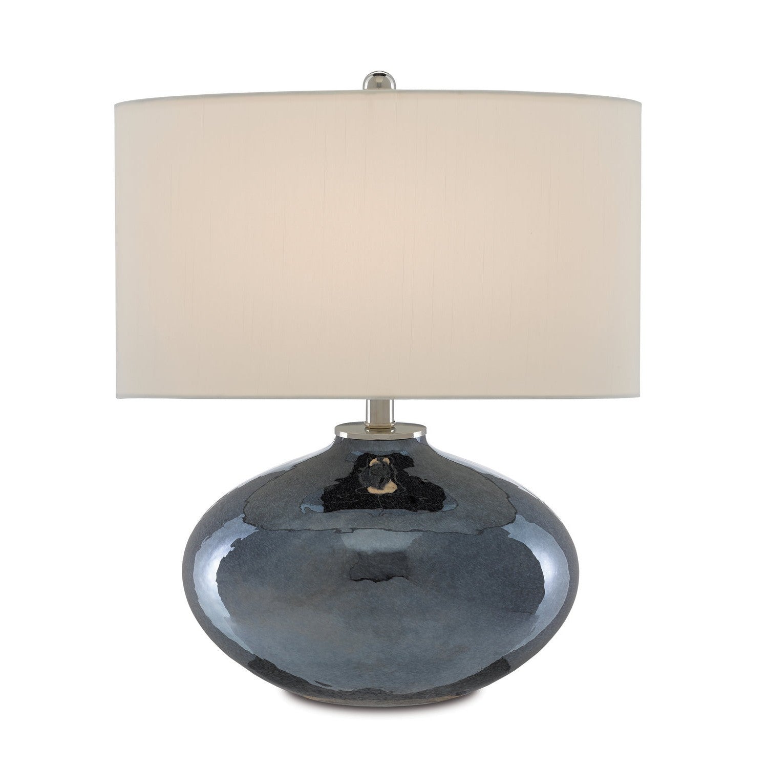Currey and Company - 6000-0645 - One Light Table Lamp - Lucent Blue Table Lamp - Blue Plated/Polished Nickel