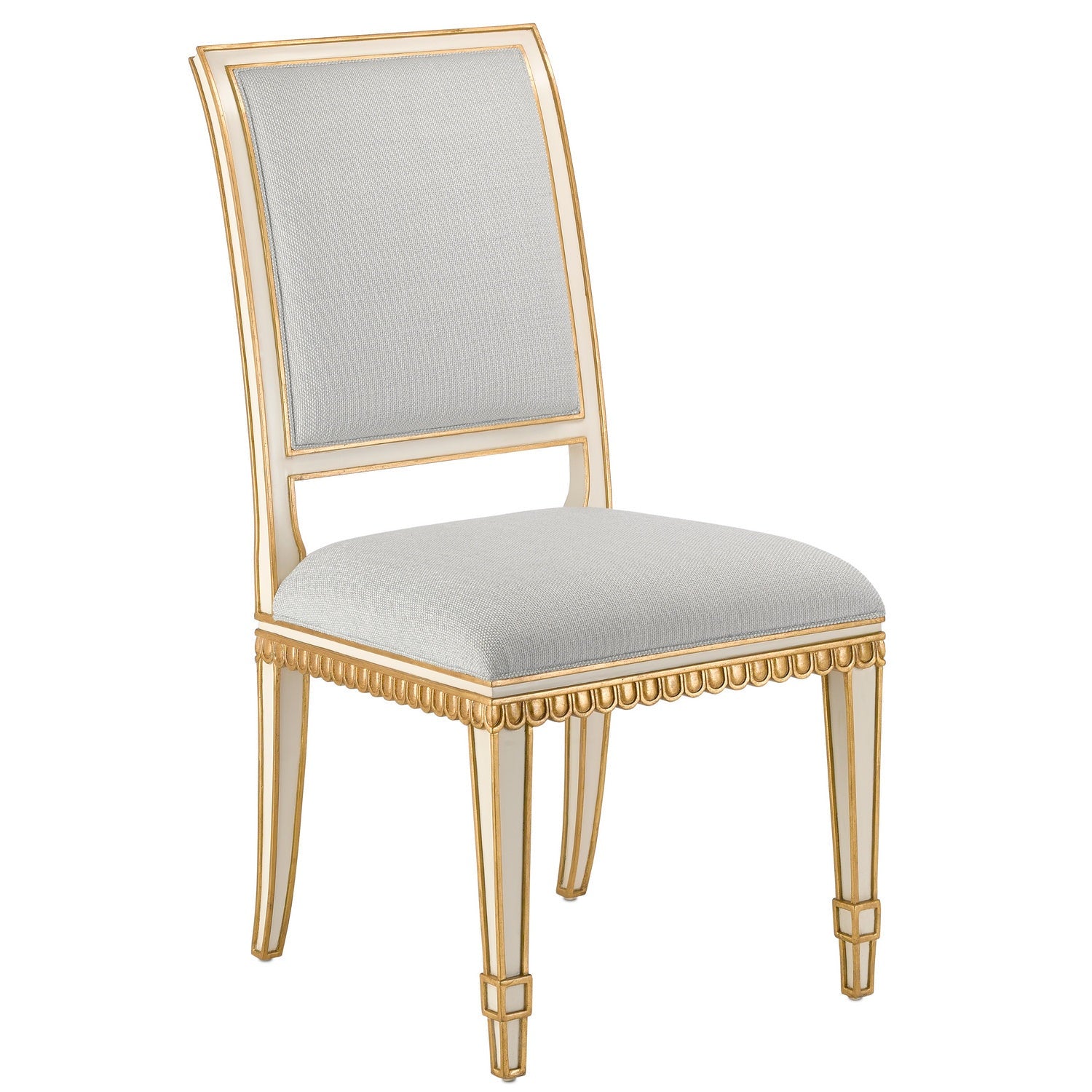 Currey and Company - 7000-0152 - Chair - Ivory/Antique Gold