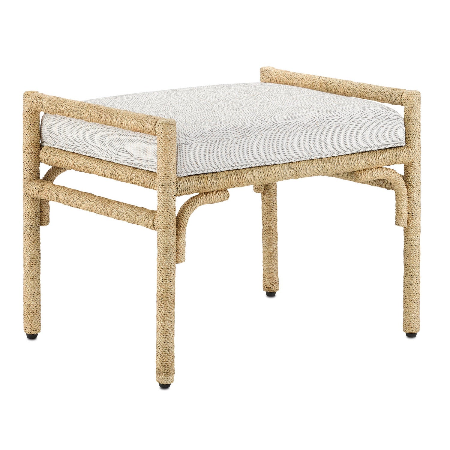Currey and Company - 7000-1162 - Ottoman - Olisa Collection - Natural