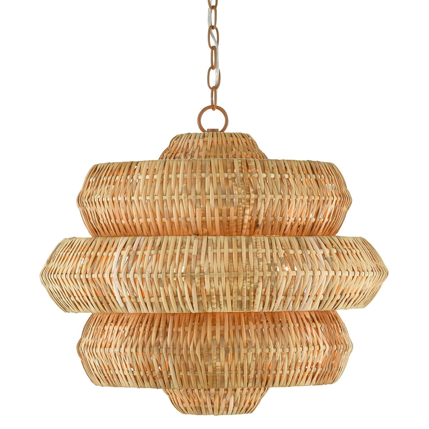Currey and Company - 9000-0604 - Three Light Chandelier - Antibes Collection - Natural/Khaki