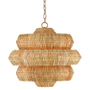 Currey and Company - 9000-0604 - Three Light Chandelier - Antibes Collection - Natural/Khaki