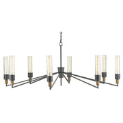 Currey and Company - 9000-0607 - Eight Light Chandelier - Delgado Black Chandelier - Antique Black/Reclaimed Wood