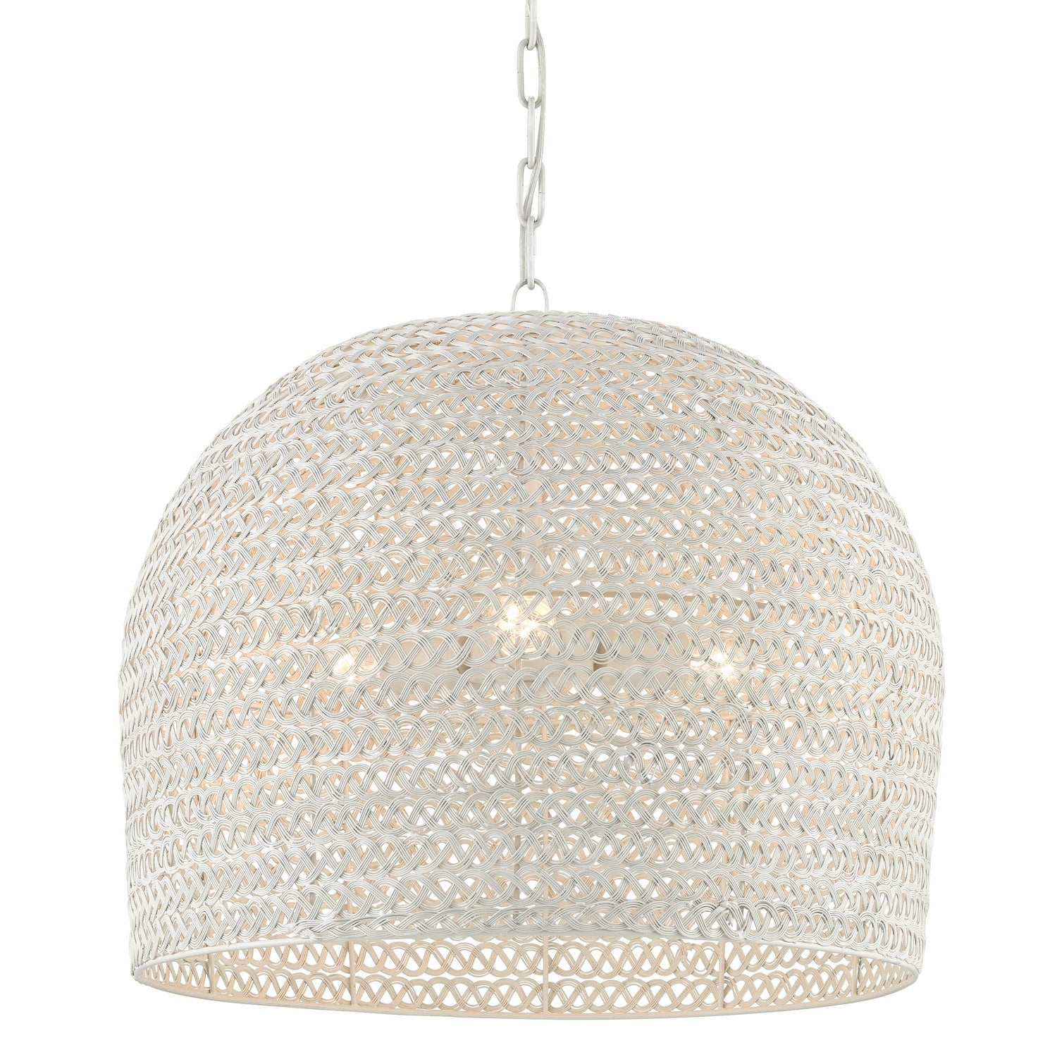 Currey and Company - 9000-0623 - Three Light Chandelier - Piero Collection - White