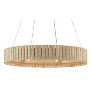 Currey and Company - 9000-0646 - Six Light Chandelier - Tetterby Collection - Light Taupe/Smokewood