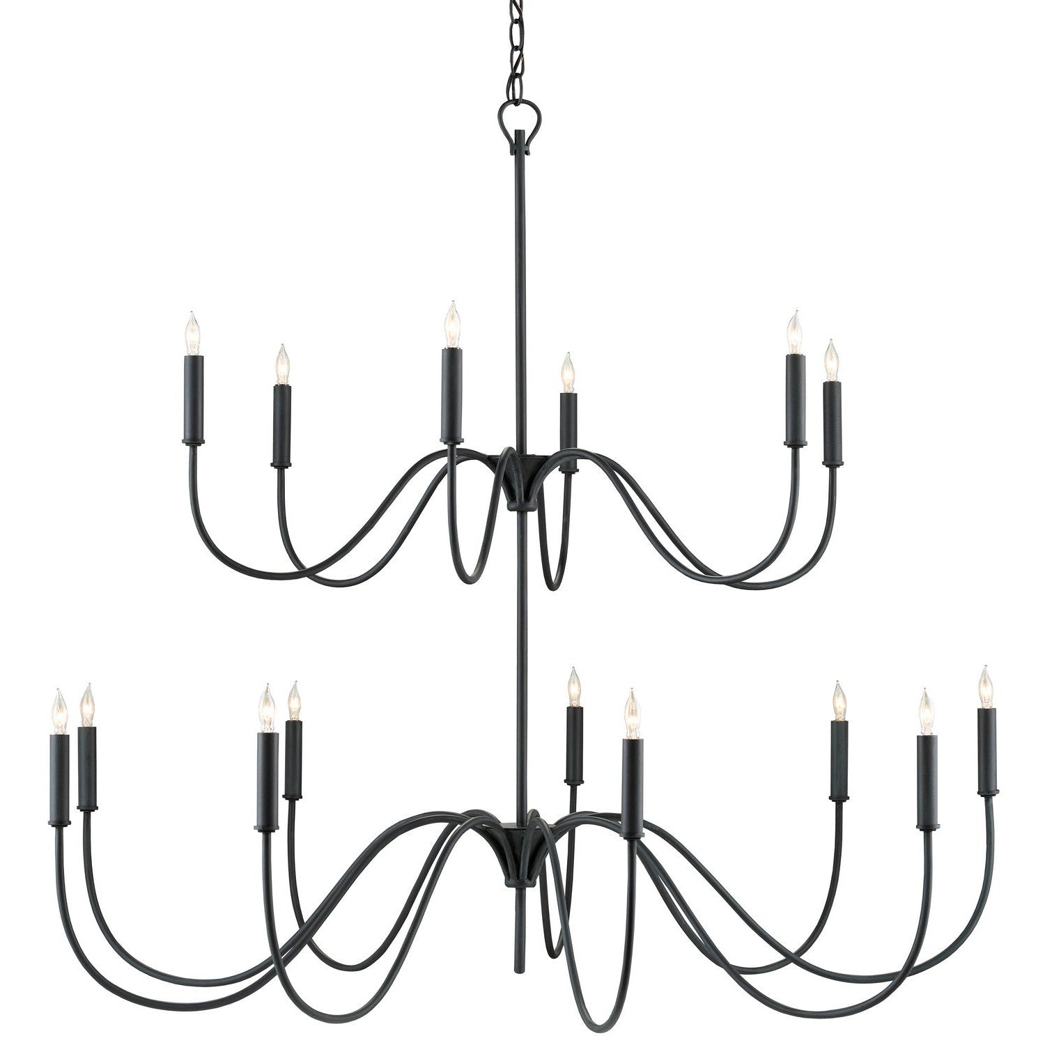 Currey and Company - 9000-0654 - 15 Light Chandelier - Tirrell Collection - Antique Black