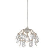 Currey and Company - 9000-0667 - One Light Pendant - Crystal Bud Collection - Crystal/ Contemporary Silver Leaf