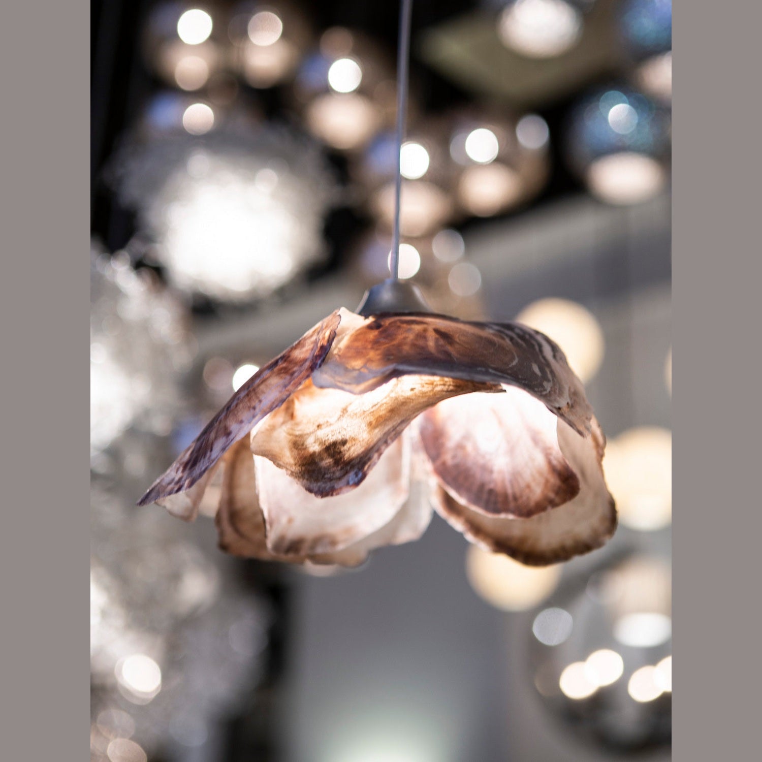 Currey and Company - 9000-0674 - One Light Pendant - Catrice Collection - Natural Shell/Contemporary Silver Leaf