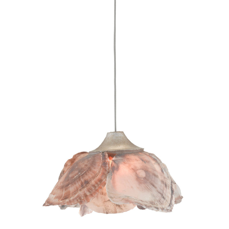 Currey and Company - 9000-0674 - One Light Pendant - Catrice Collection - Natural Shell/Contemporary Silver Leaf