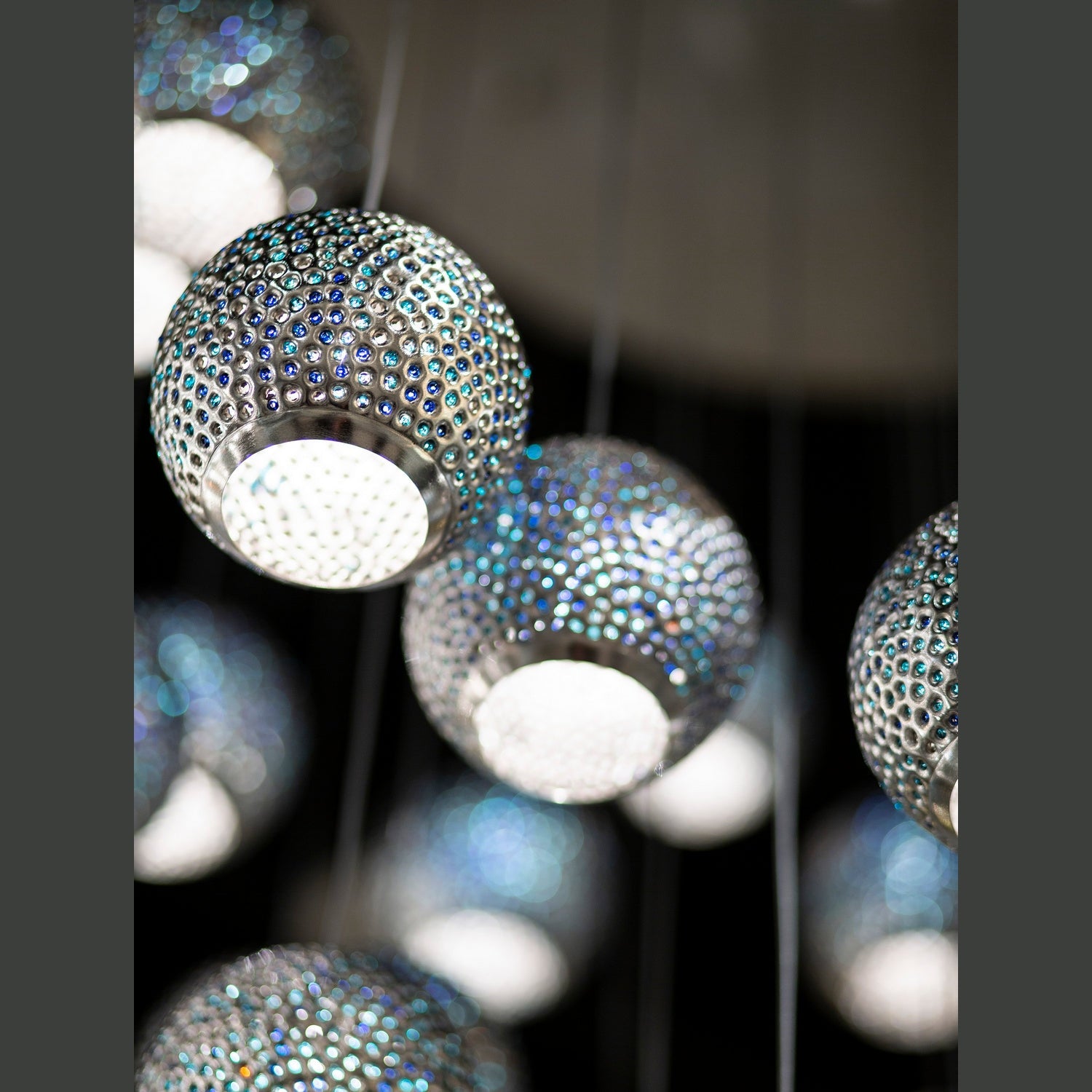Currey and Company - 9000-0681 - One Light Pendant - Giro Collection - Blue/Nickel