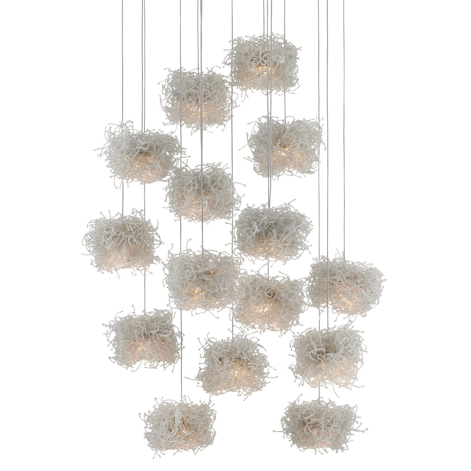 Currey and Company - 9000-0698 - 15 Light Pendant - Birds Nest Collection - Clear