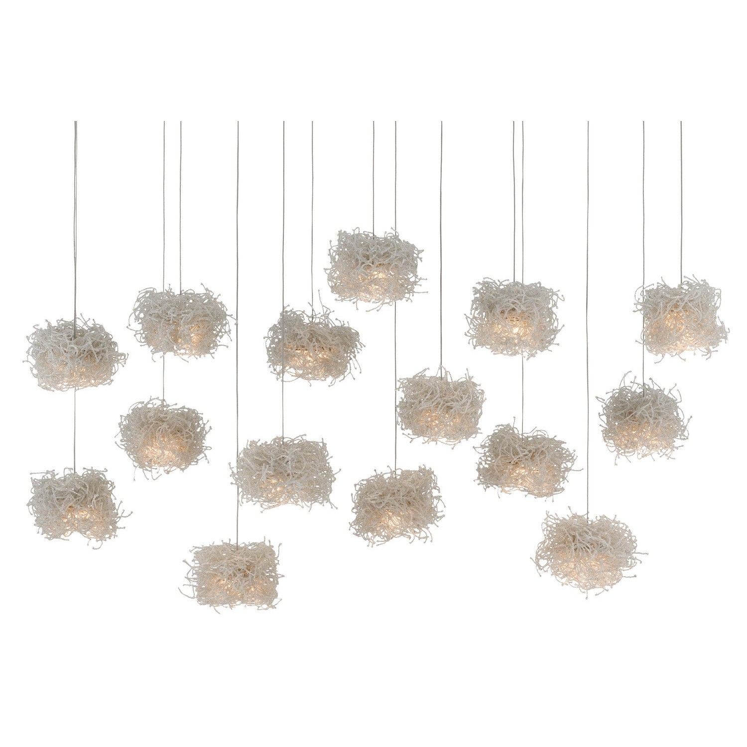 Currey and Company - 9000-0699 - 15 Light Pendant - Birds Nest Collection - Clear