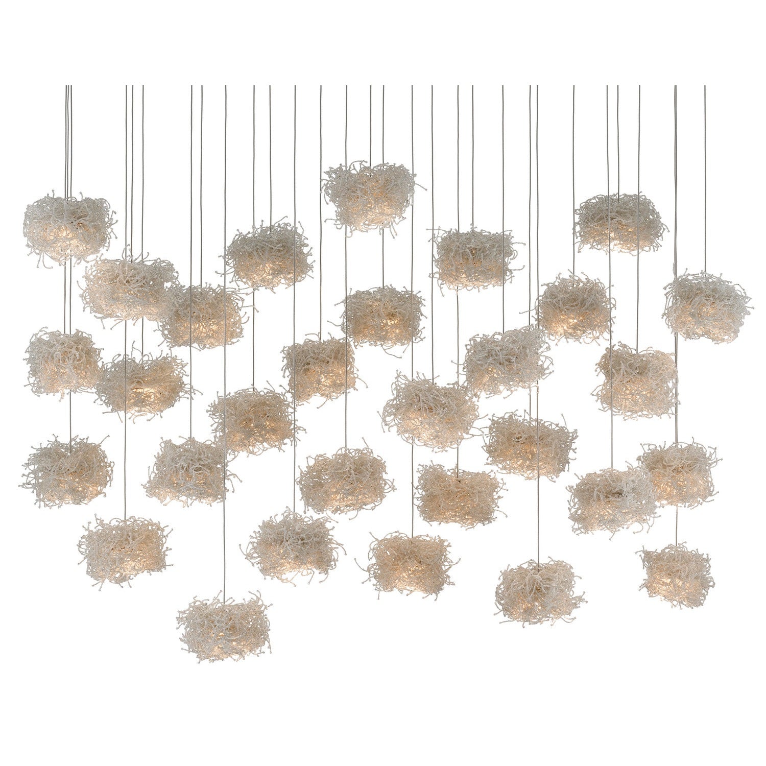 Currey and Company - 9000-0700 - 30 Light Pendant - Birds Nest Collection - Clear
