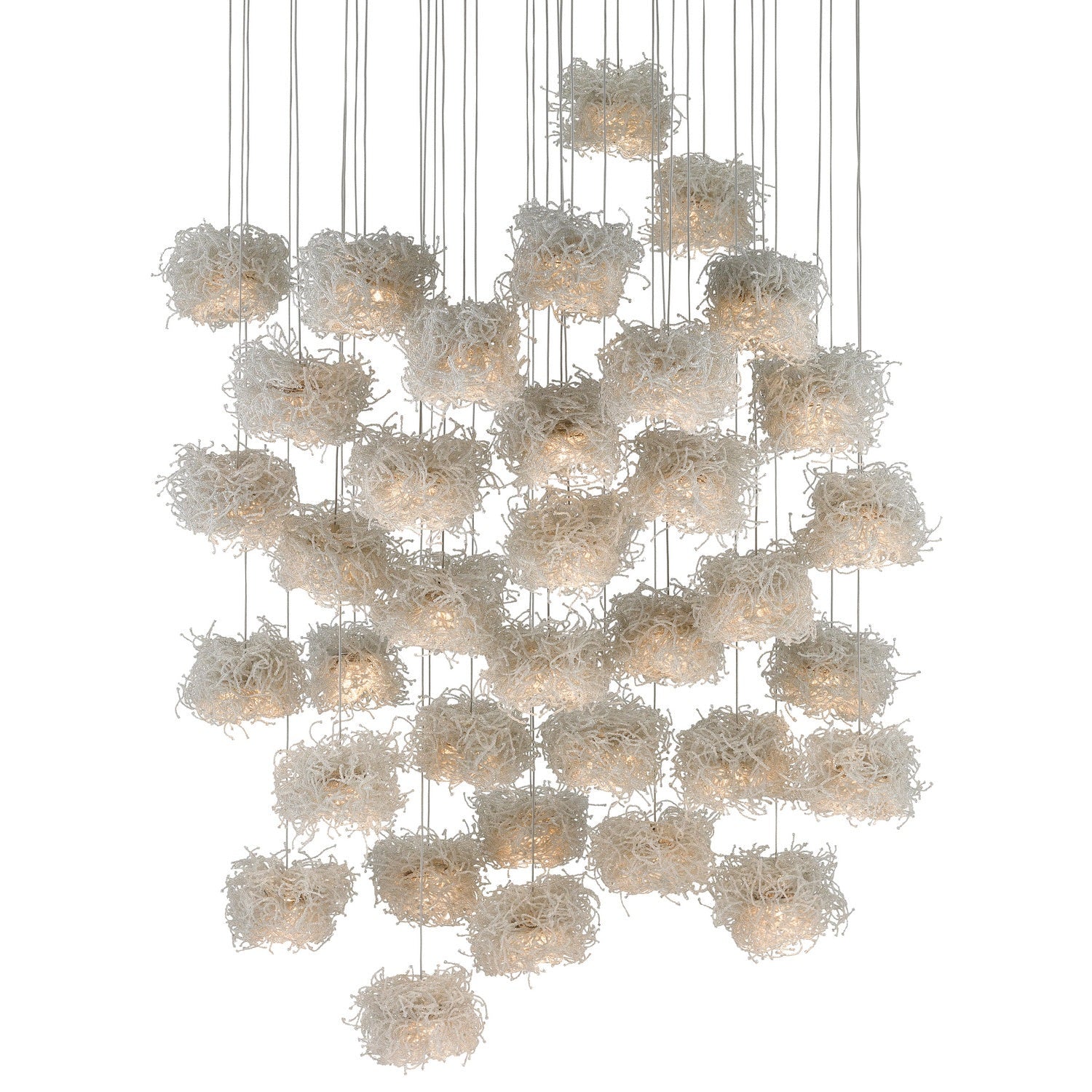Currey and Company - 9000-0701 - 36 Light Pendant - Birds Nest Collection - Clear