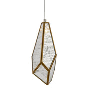 Currey and Company - 9000-0702 - One Light Pendant - Glace Collection - Raj Mirror/Antique Brass