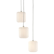 Currey and Company - 9000-0710 - Three Light Pendant - Dove Collection - White