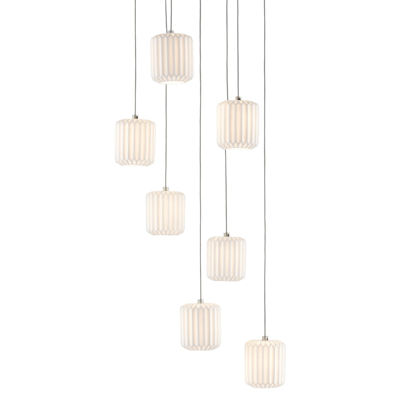 Currey and Company - 9000-0711 - Seven Light Pendant - Dove Collection - White