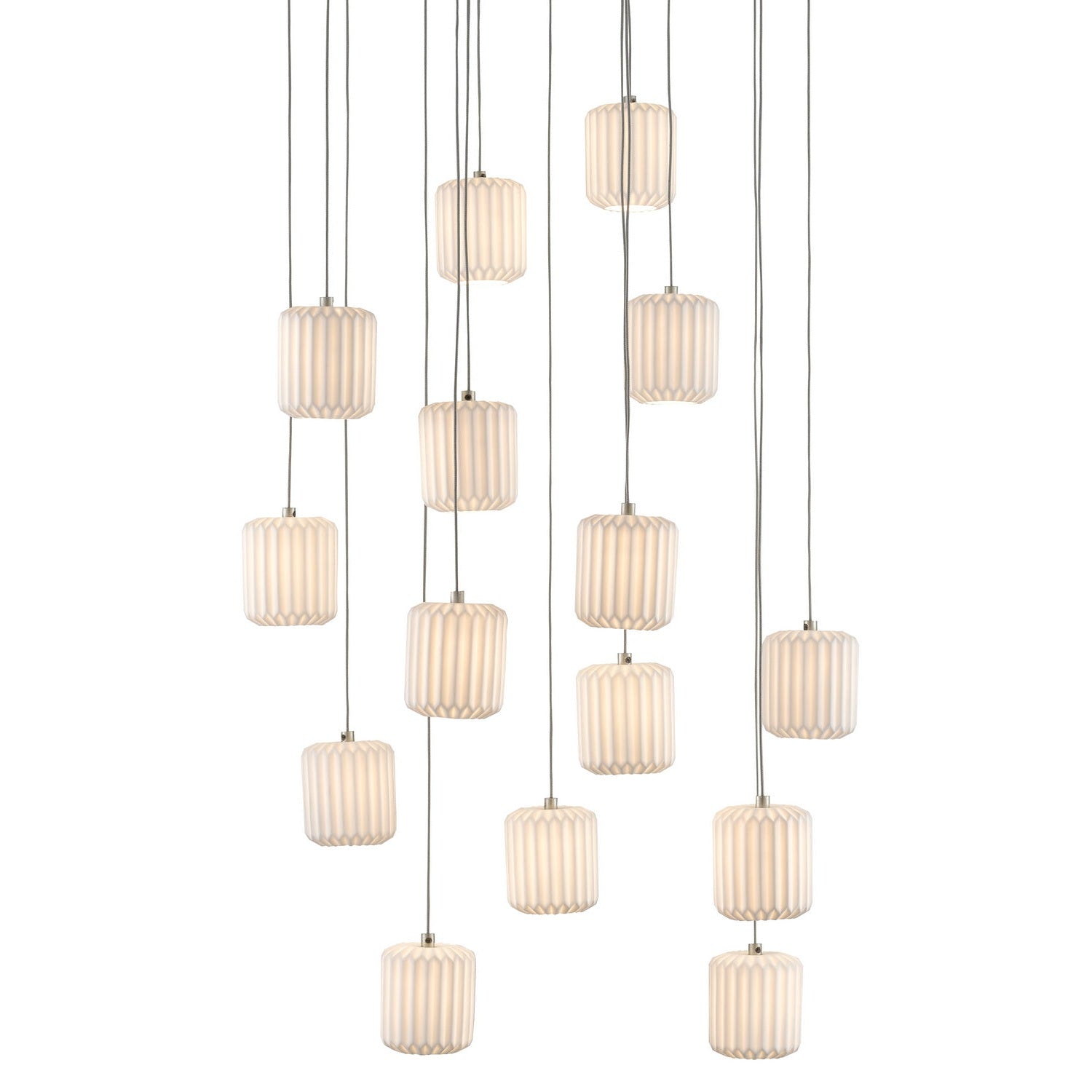 Currey and Company - 9000-0712 - 15 Light Pendant - Dove Collection - White
