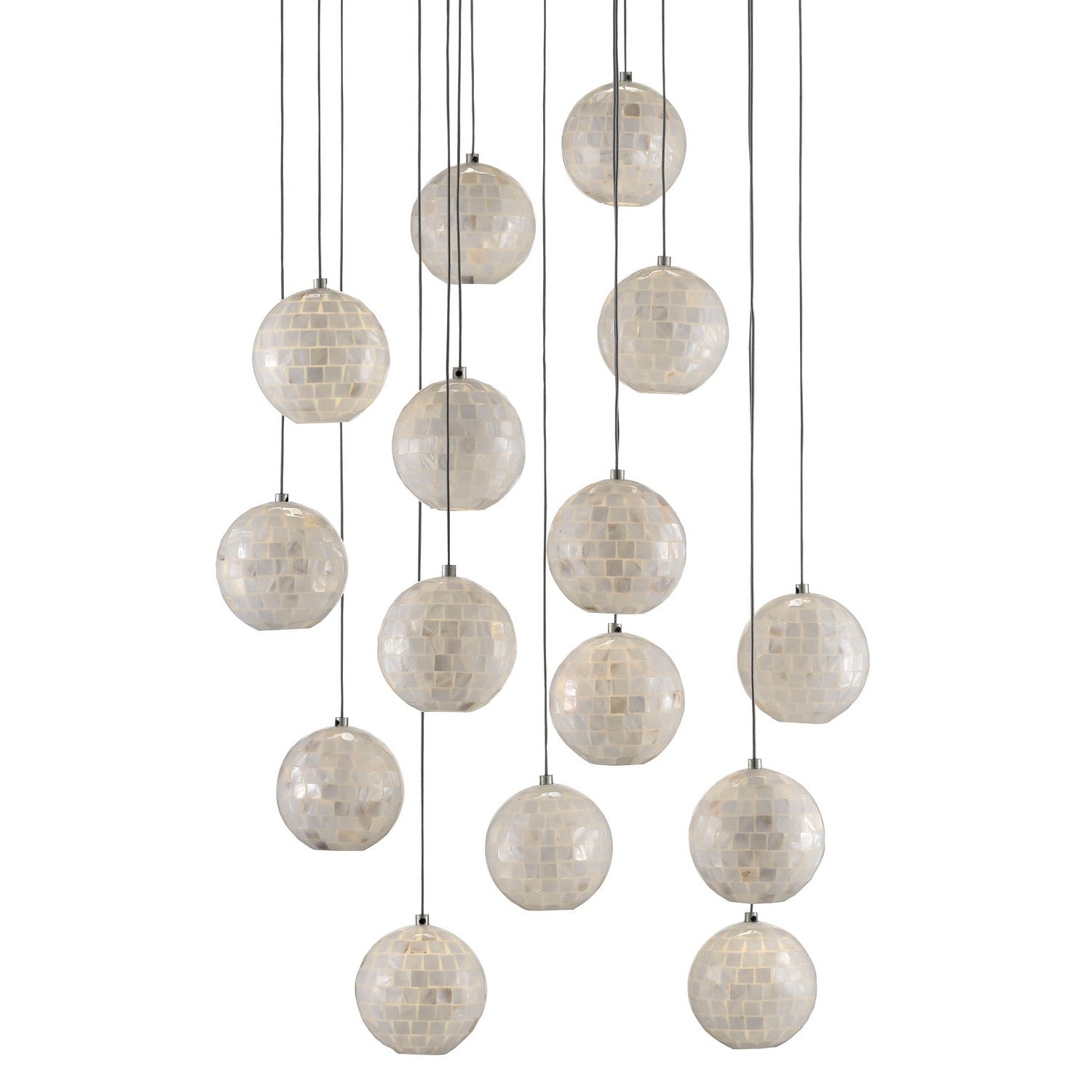 Currey and Company - 9000-0719 - 15 Light Pendant - Finhorn Collection - Pearl