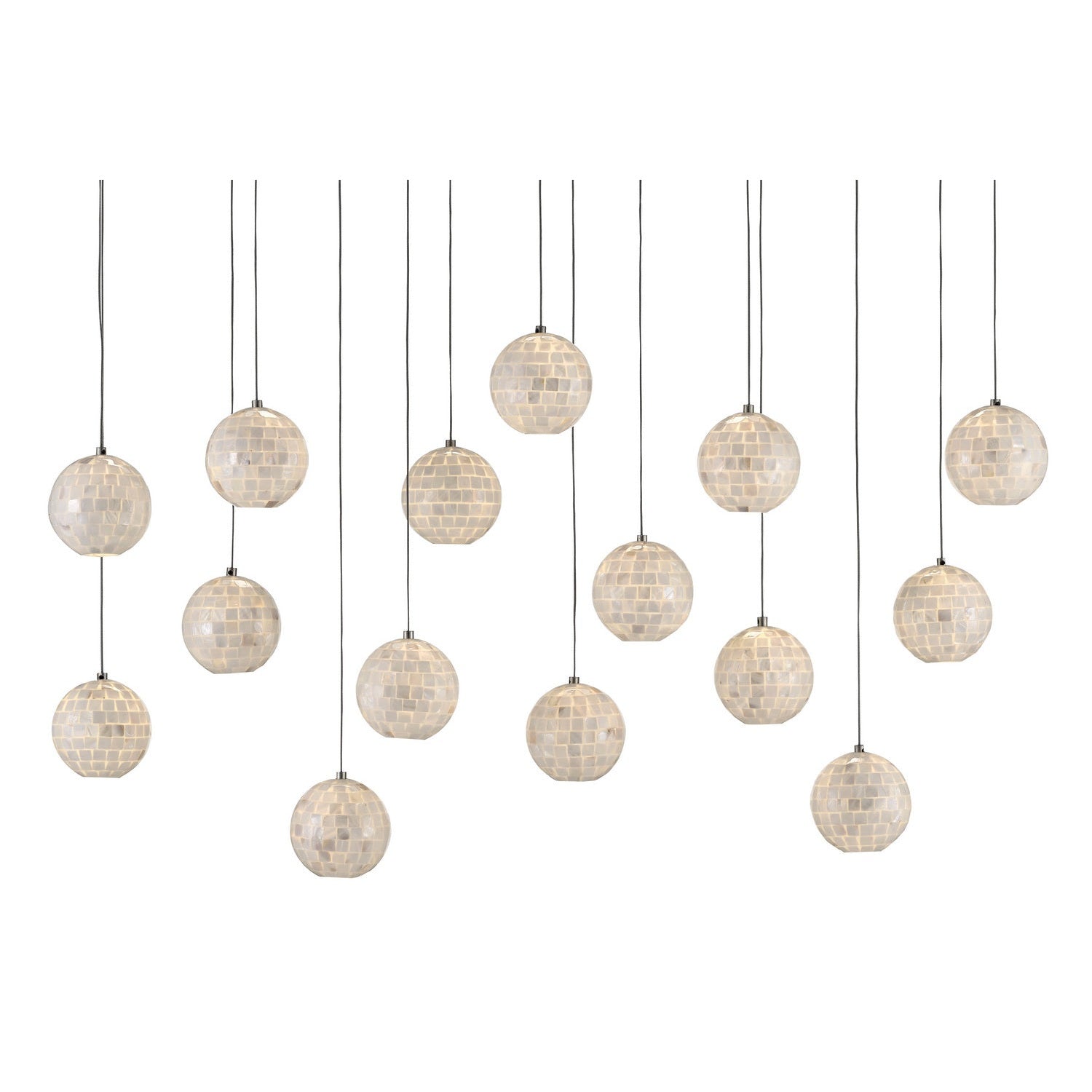 Currey and Company - 9000-0720 - 15 Light Pendant - Finhorn Collection - Pearl