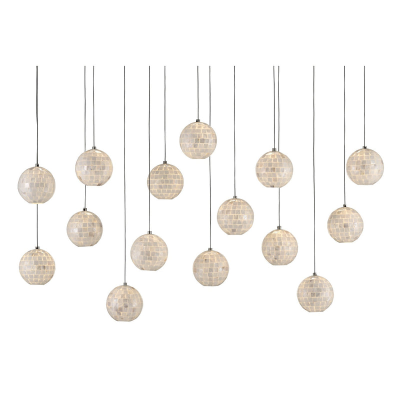 Currey and Company - 9000-0720 - 15 Light Pendant - Finhorn Collection - Pearl